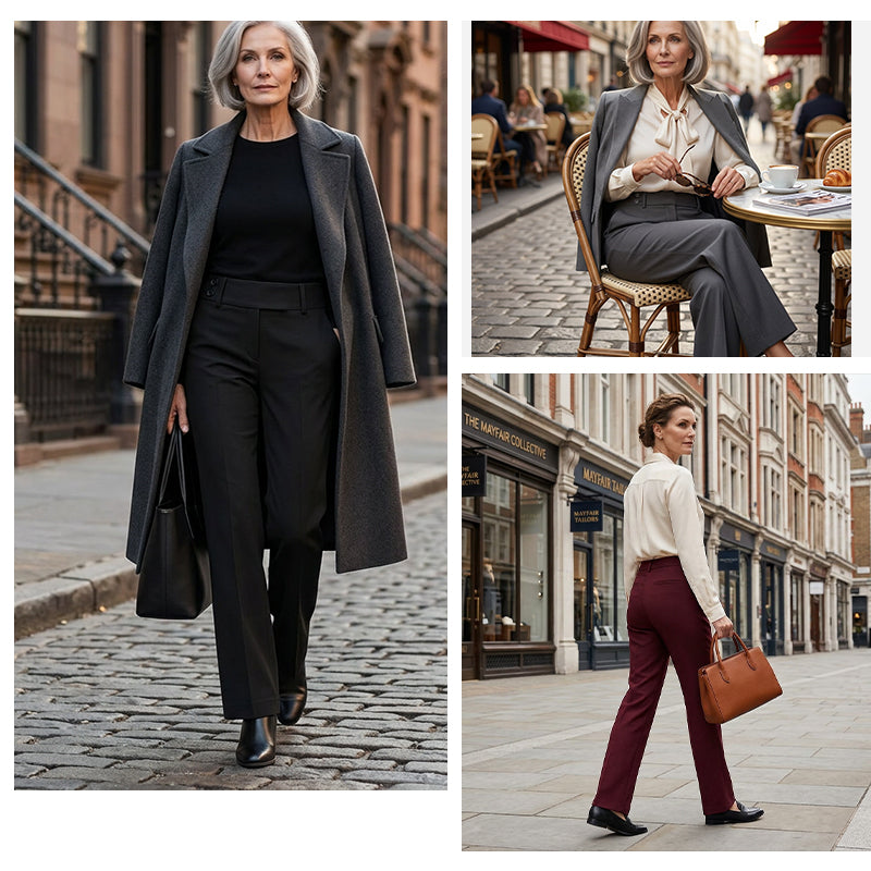 Pantalon Évasé Femme | Taille Ajustée, Confort Fluide