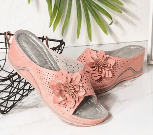 Sandales orthopédiques femme PU support voûte plantaire