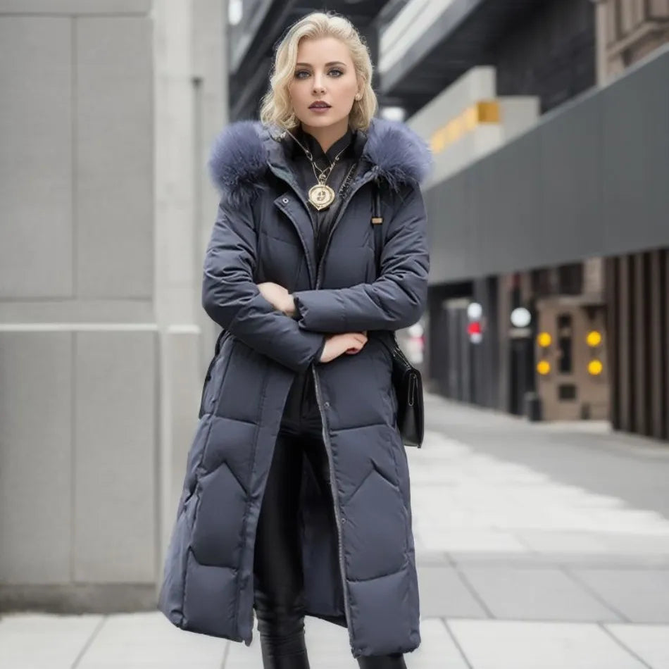 Manteau Doudoune Femme | Long, Duvet, Col Montant