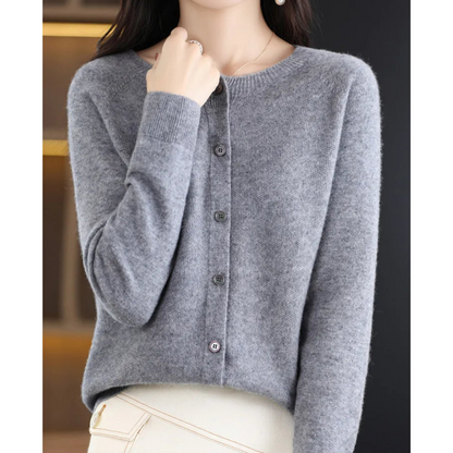 Cardigan femme | Boutons, col rond | Hiver