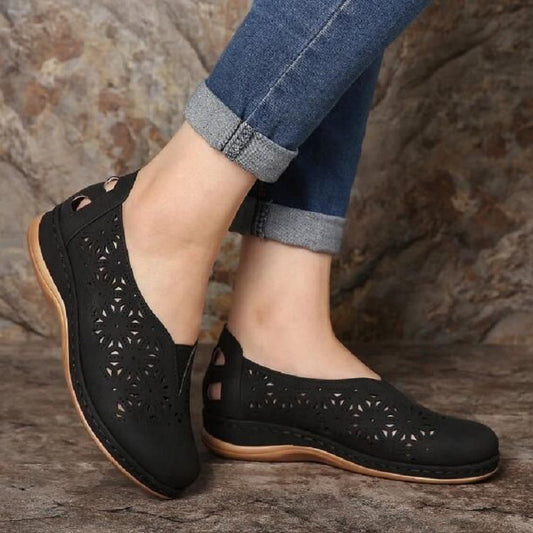 Mocassin orthopédique femme discret et souple-CHAUSSURES ORTHOPÉDIQUES-PARIS FEMME
