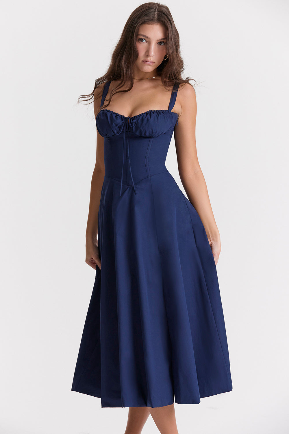 Robe Bustier Femme | Taille Cintrée, Imprimé Floral | Coupe Évasée