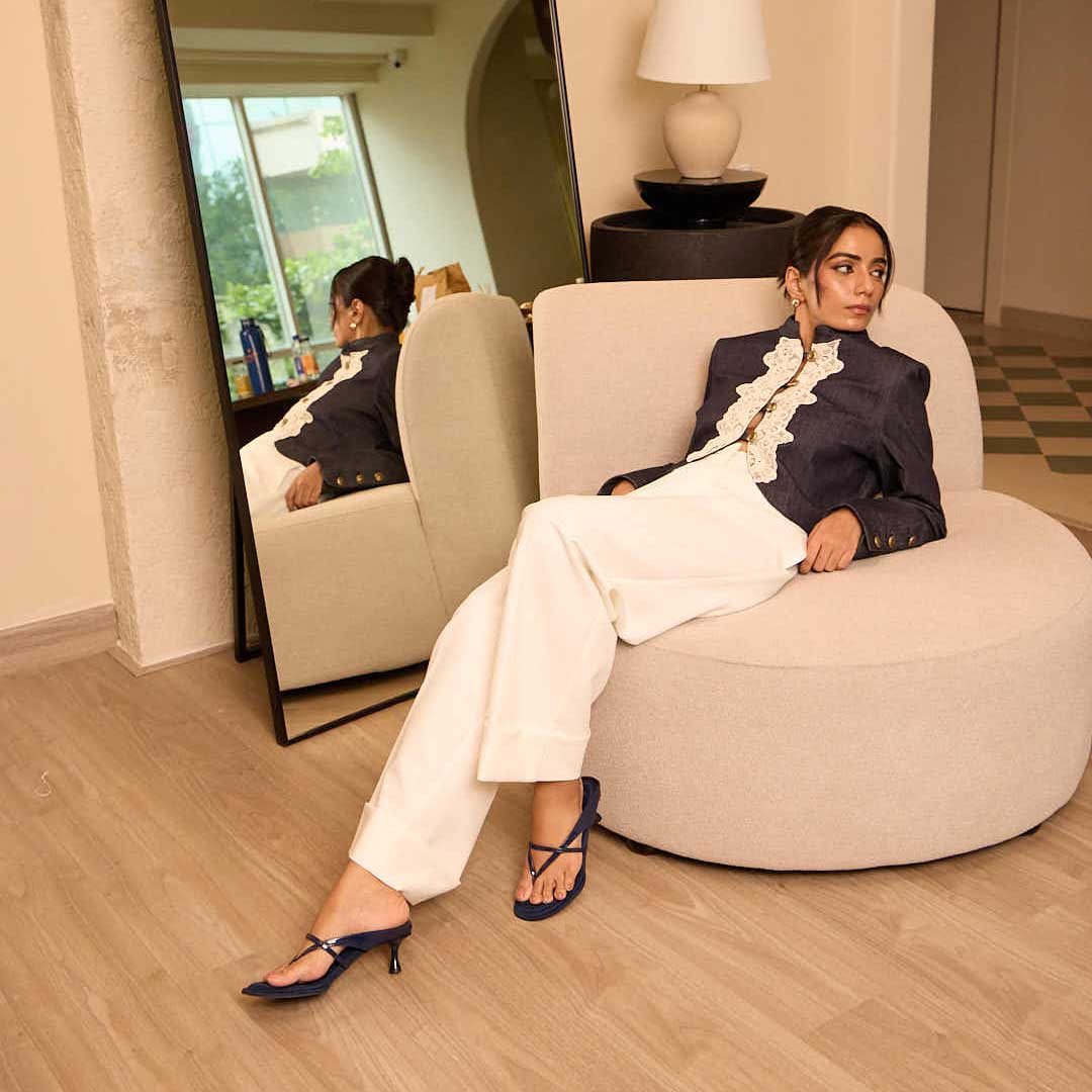 Talons Bleus Femme | Lanières Multi-Angles, Coussin Renforcé