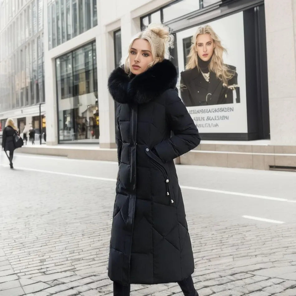 Manteau d'Hiver Stilla - Capuche en Fourrure Chaude - Élégant & Confortable