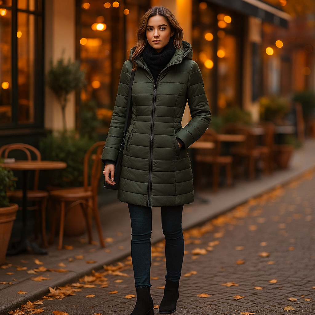 Parisfemme - Veste d'hiver en duvet femme - Capuche