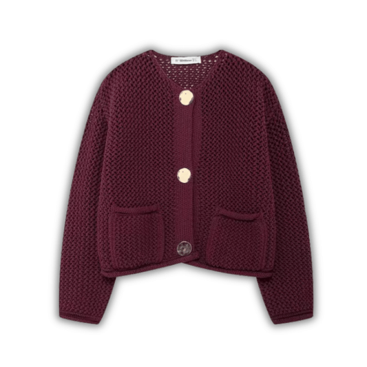 Cardigan en Tricot Clea-Pull Col Roulé pour Femme-PARIS FEMME