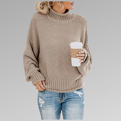 Pull tricot oversize femme hiver coupe ample et douce