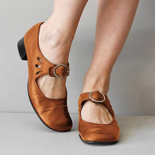 Sandales à Talon Cuir - Boucle Orthopédique Chic-Chaussures-PARIS FEMME