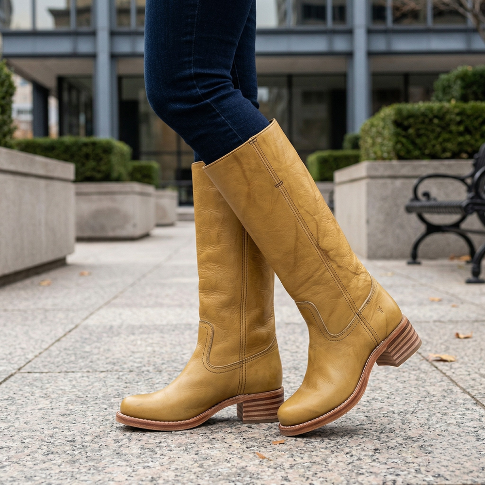 Bottes Structurées Hautes Wulfrun pour Femme | Cuir Premium