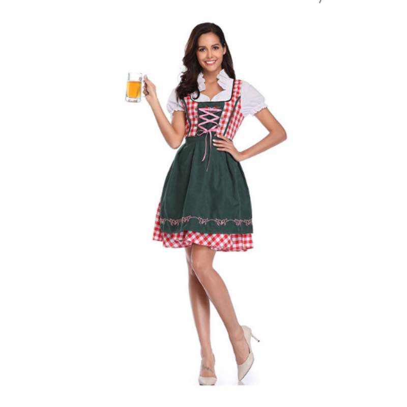 Robe Dirndl Femme - Tissu Trachten Résistant - Parfaite pour Oktoberfest