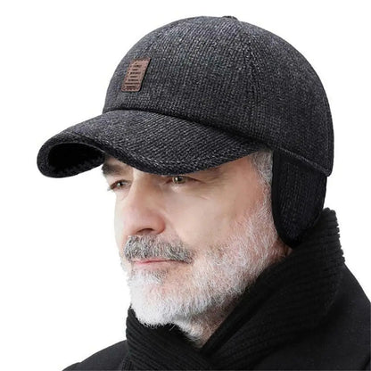 Casquette hiver homme cache-oreilles taille réglable style classique