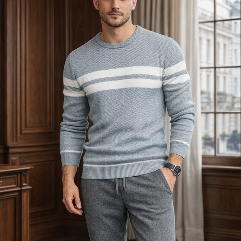 Pull en maille élégant pour homme | Style décontracté | Doux, confortable, polyvalent
