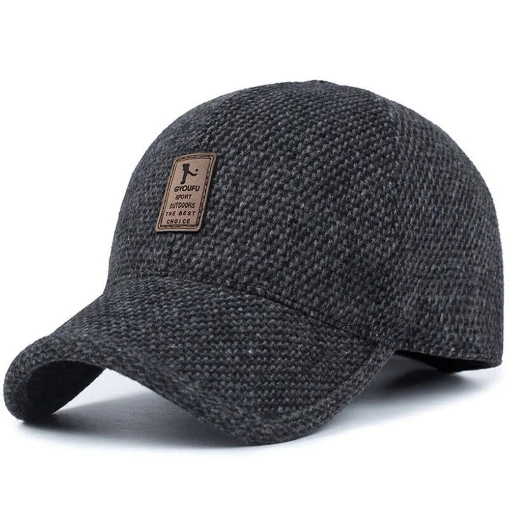 Casquette hiver homme cache-oreilles taille réglable style classique
