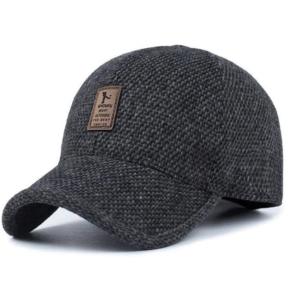 Casquette hiver homme cache-oreilles taille réglable style classique