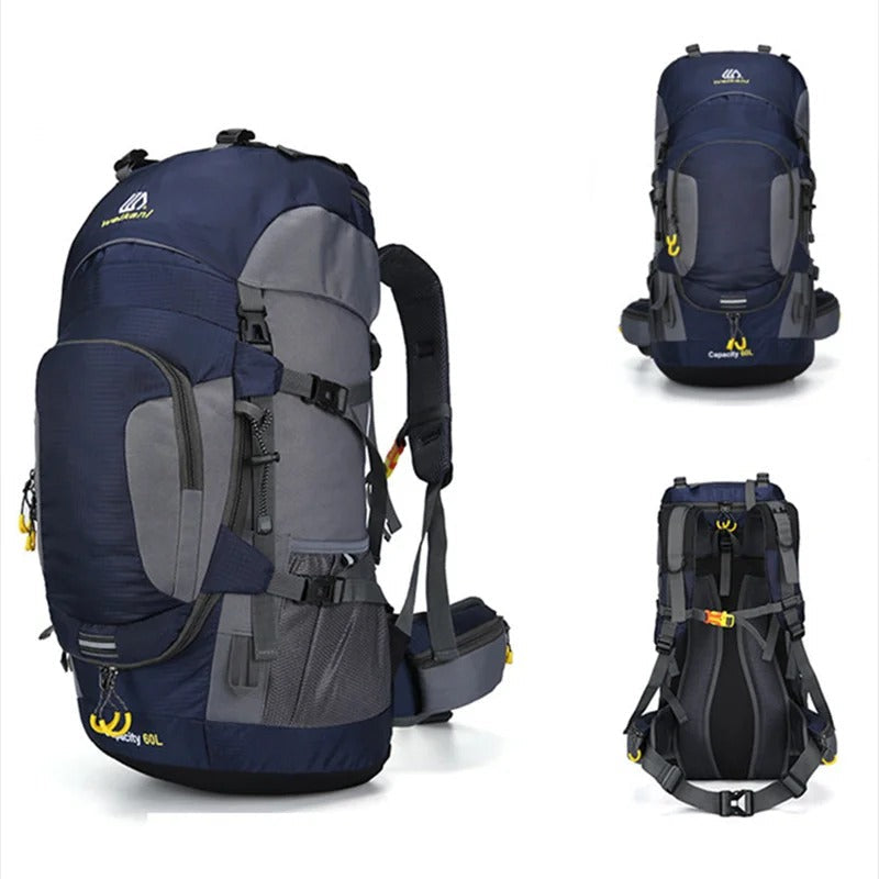 Sac à dos de voyage 60L | Étanche, spacieux | Pour la randonnée et les activités en plein air