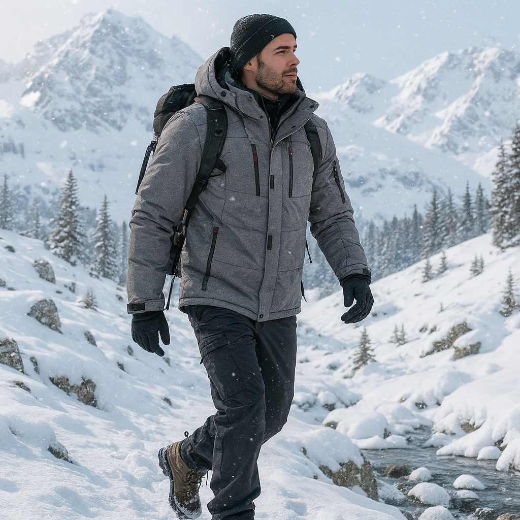 Veste de ski thermique pour homme, hivernale et coupe-vent