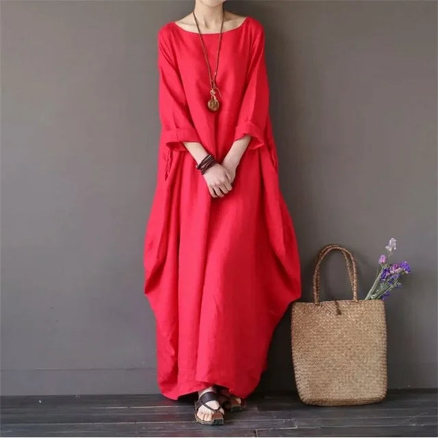 Robe Bohème Femme | Coton, Coupe Oversize | Longue et Fluide