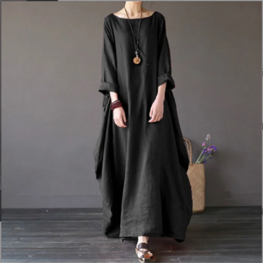 Robe Bohème Femme | Coton, Coupe Oversize | Longue et Fluide