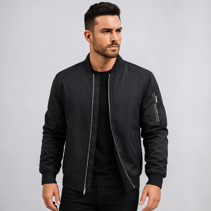 Veste bomber Elias slim - Fermeture éclair - Modèle homme élégant