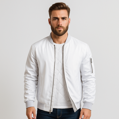 Veste bomber Elias slim - Fermeture éclair - Modèle homme élégant