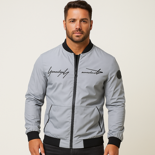 Veste Claus Broderet - Fermeture Éclair - Poches - Confortable & Élégante