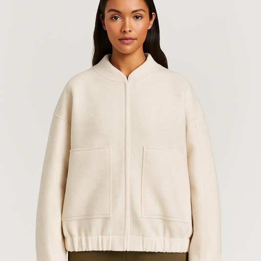 Sylvi - Veste bomber surdimensionnée - Boutons - Confortable & Élégante