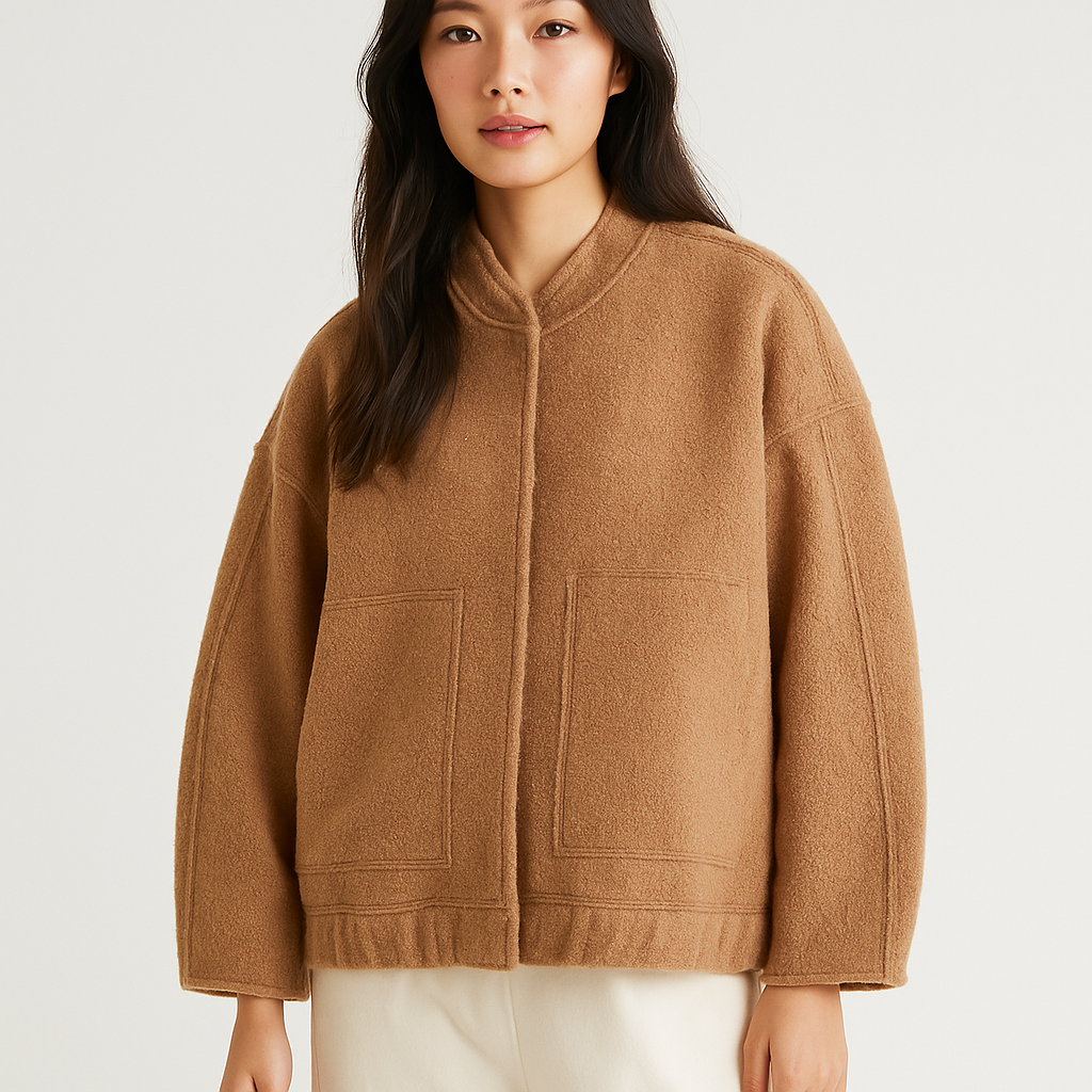 Sylvi - Veste bomber surdimensionnée - Boutons - Confortable & Élégante