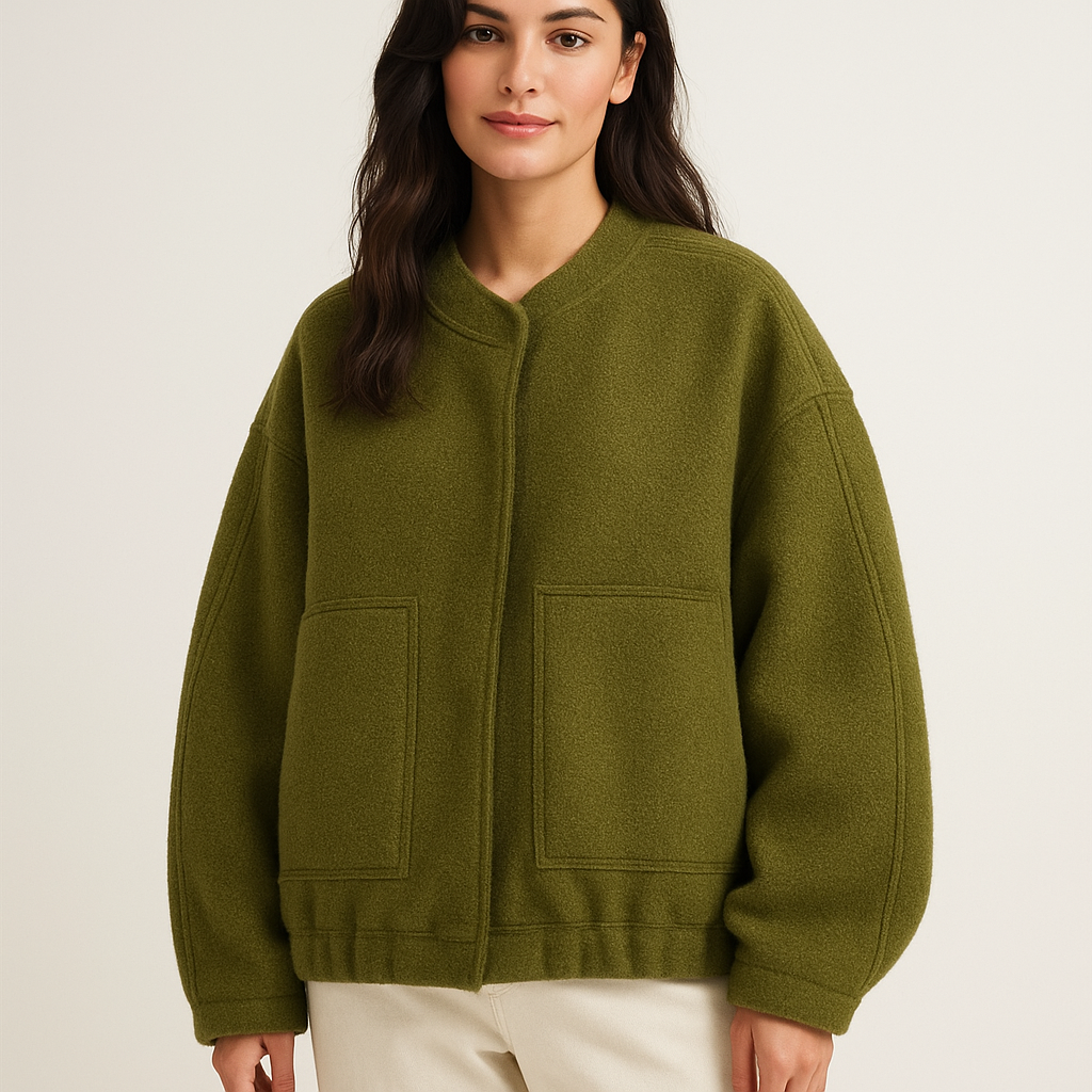 Sylvi - Veste bomber surdimensionnée - Boutons - Confortable & Élégante