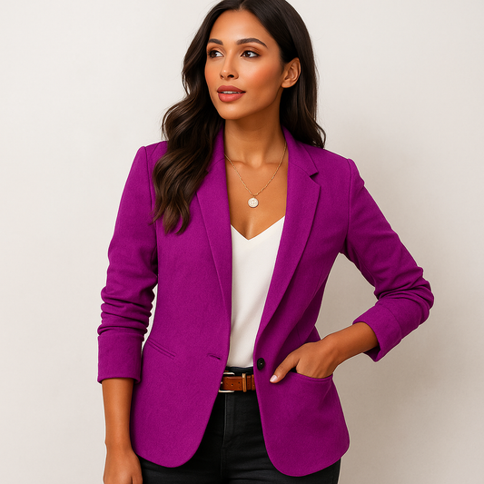 Blazer femme coupe ajustée chic