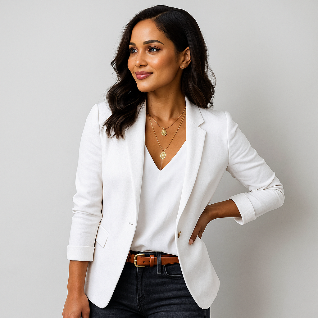 Blazer femme coupe ajustée chic