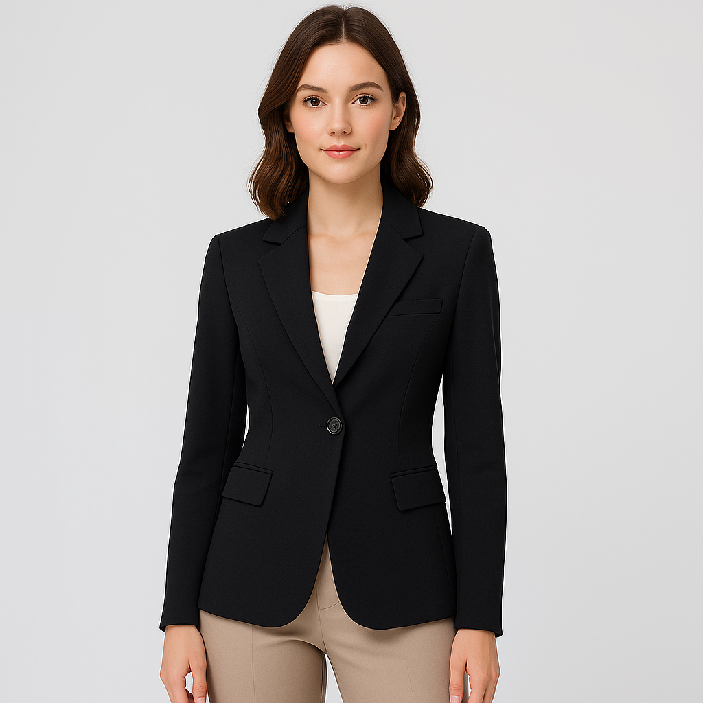 Blazer Femme - Coupe Sur Mesure - Simple Bouton - Élégance Bureau