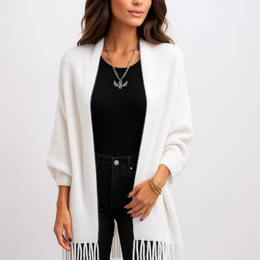 Cardigan Stilla avec Franges - Confort Doux - Style Unique