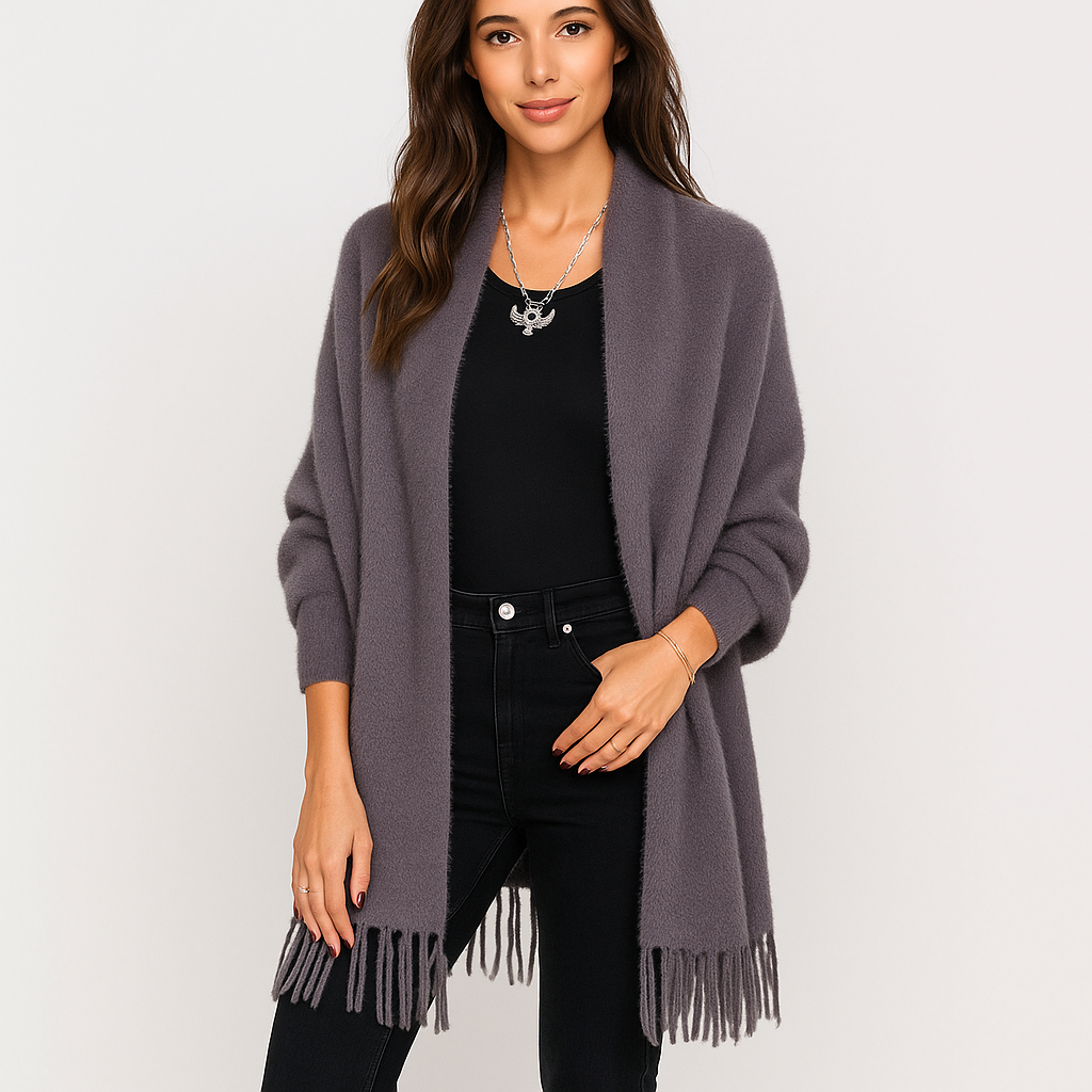 Cardigan Stilla avec Franges - Confort Doux - Style Unique