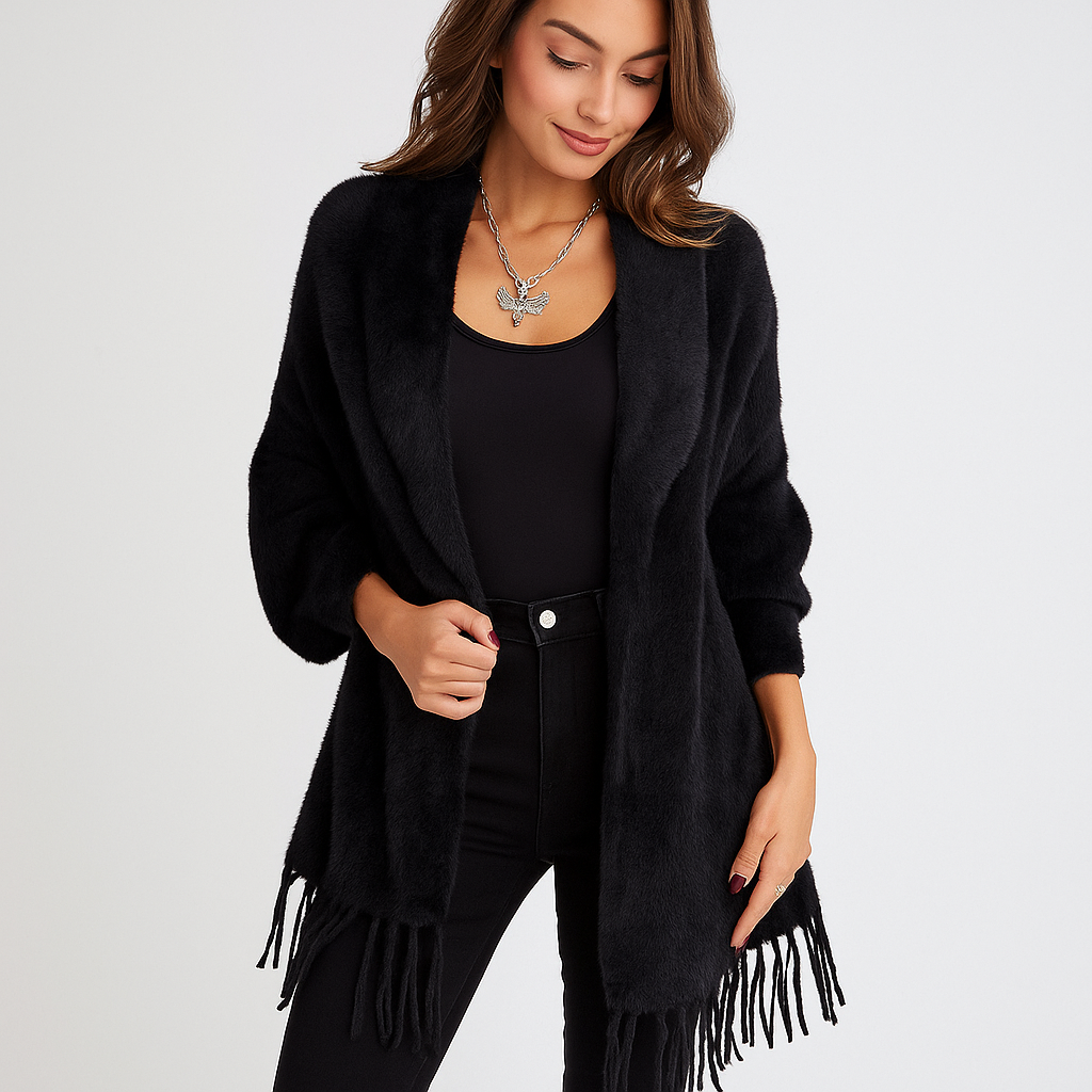 Cardigan Stilla avec Franges - Confort Doux - Style Unique