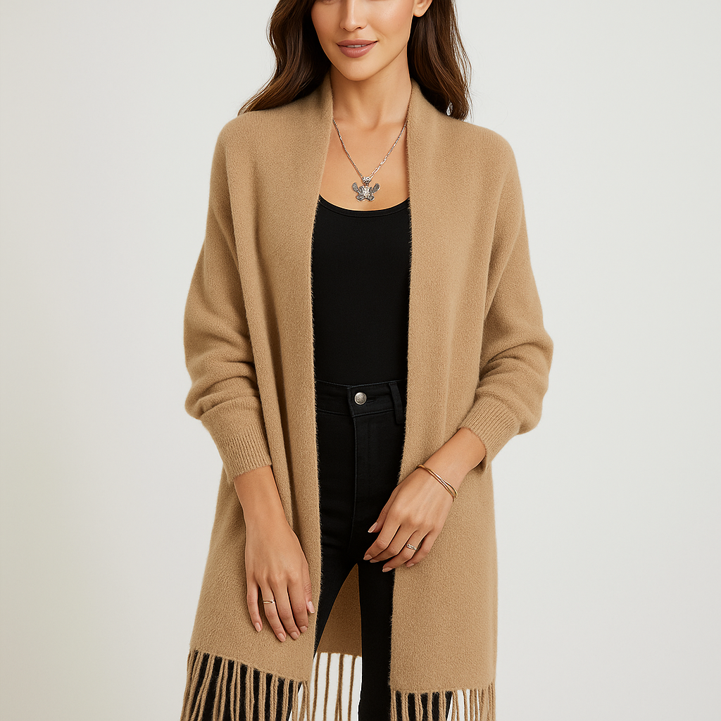 Cardigan Stilla avec Franges - Confort Doux - Style Unique