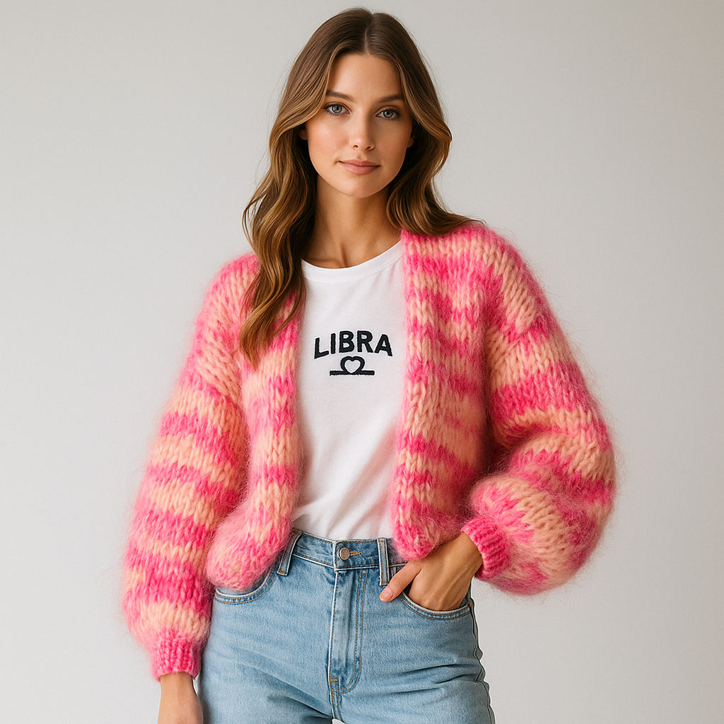 Stilla - Cardigan Douillet Multicolore - Confort Doux - Style Élégant & Chaleureux