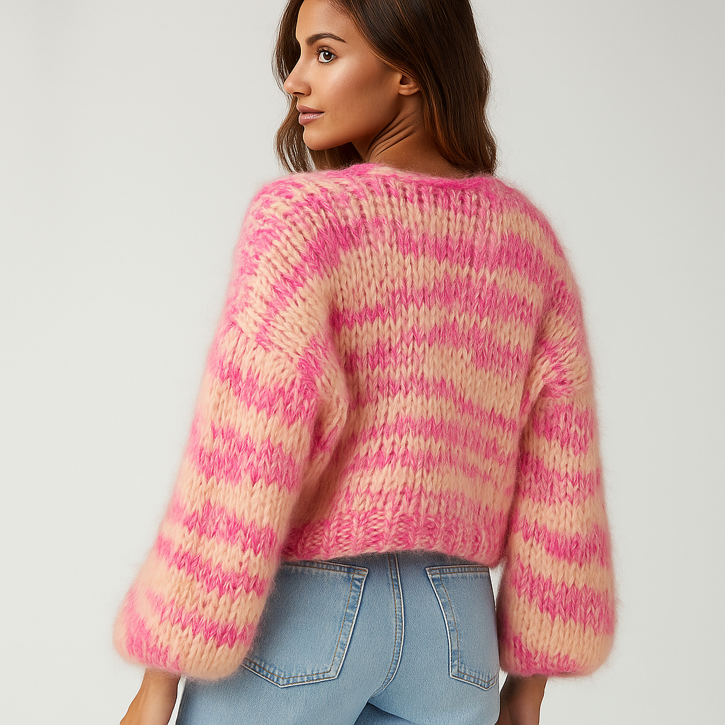 Stilla - Cardigan Douillet Multicolore - Confort Doux - Style Élégant & Chaleureux