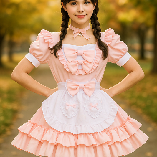 Halloween Kellnerin Kleid Große Größe - Mini Cosplay Rüschen