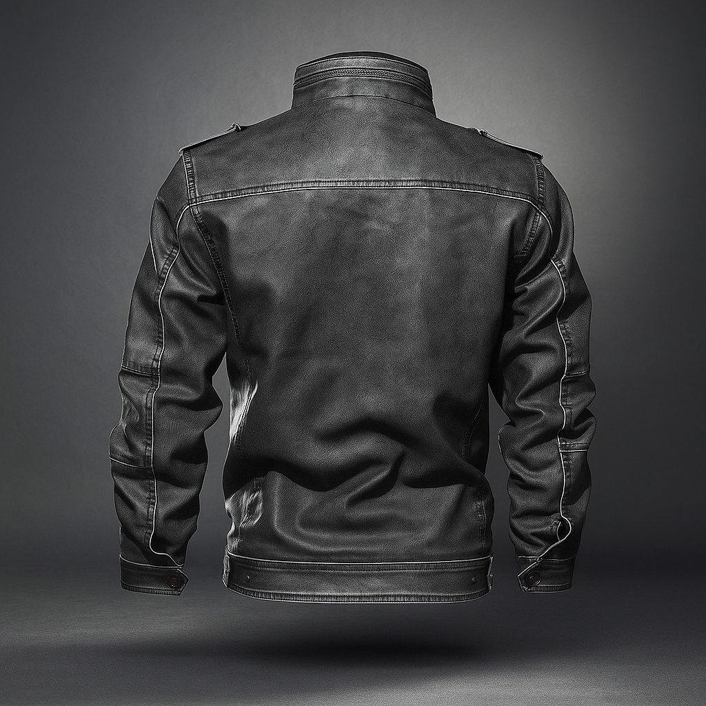 Veste Casual Cuir PU Homme - Chaude - Style Motocyclette - Confort