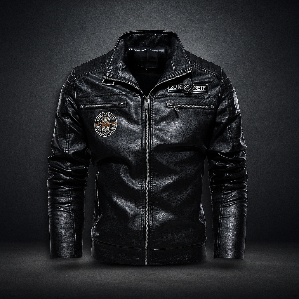 Veste d'Hiver en Cuir Homme - Chaude - Élégante - Durable