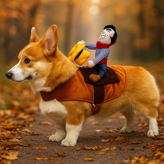 Cowboy-Hundekostüm Halloween - Bequem - Weicher Sattel - Einzigartig
