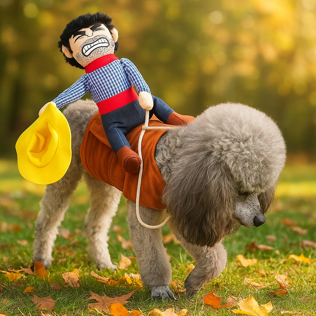 Cowboy-Hundekostüm Halloween - Bequem - Weicher Sattel - Einzigartig