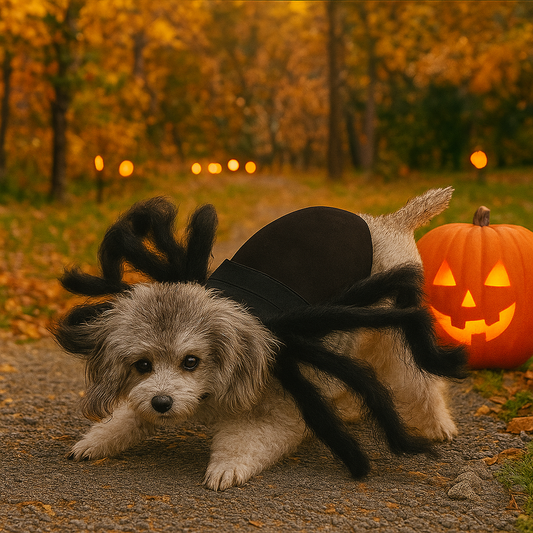 Halloween-Kostüm für Hund - Gruseliges Spinnendesign - Lustiges Fell-Outfit