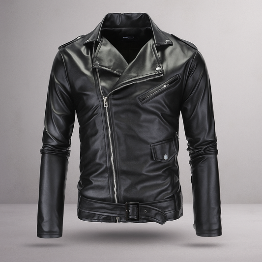 Veste de moto décontractée homme - Col confortable - Élégante et robuste