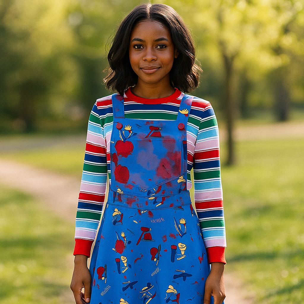 Halloween Damen Kostümkleid - Lange Ärmel - Mini Gruselig