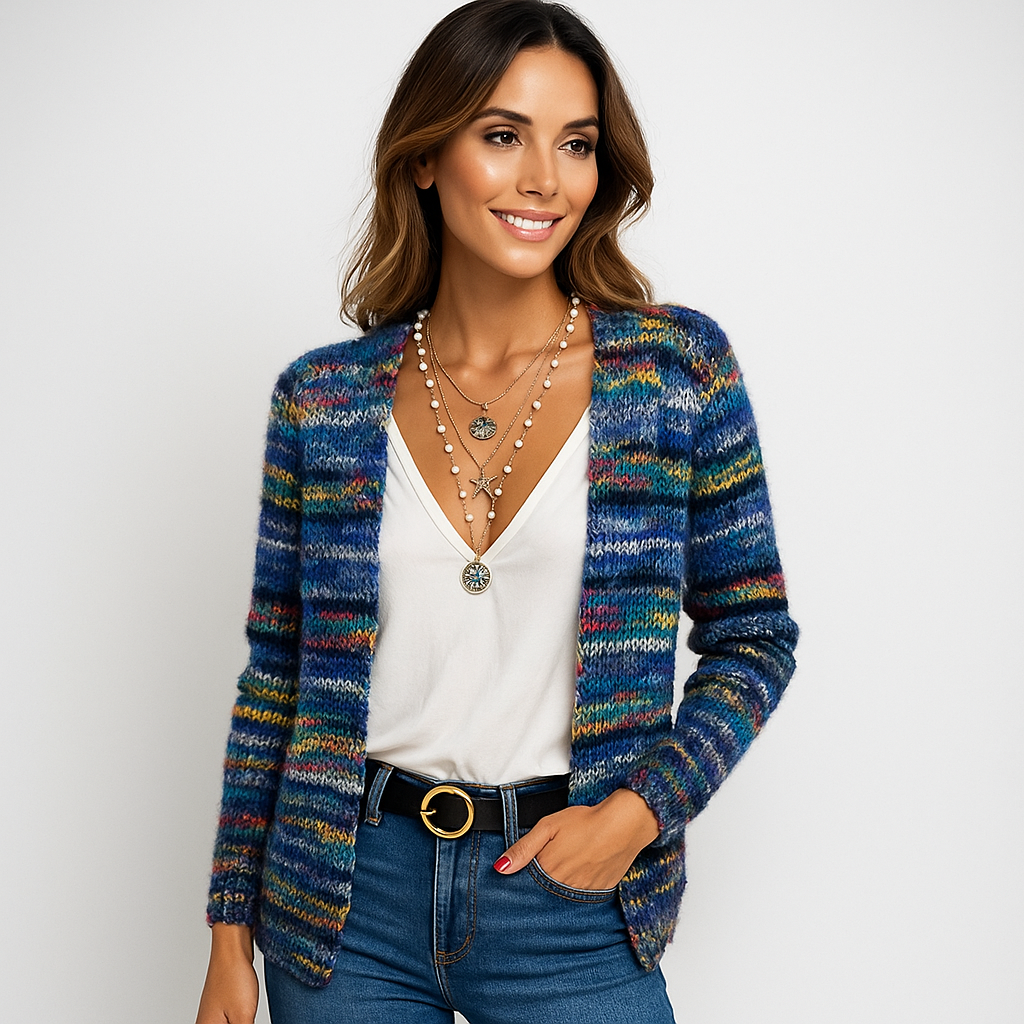 Cardigan Multicolore Doux et Élégant