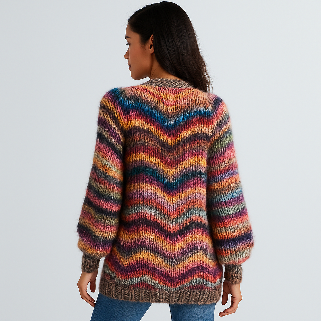 Cardigan Multicolore Doux et Élégant