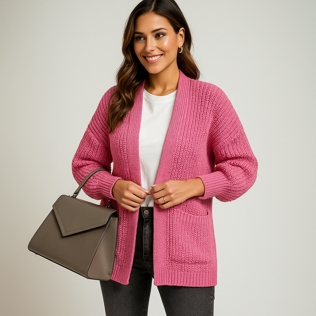 Cardigan Confortable - Manches Longues - Poches Pratiques