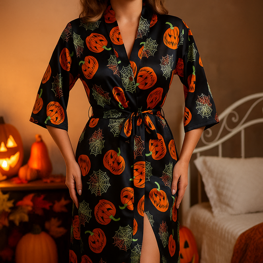 Halloween-Kostüm Cecilia - Kürbisdruck - Einzigartig & Lustig