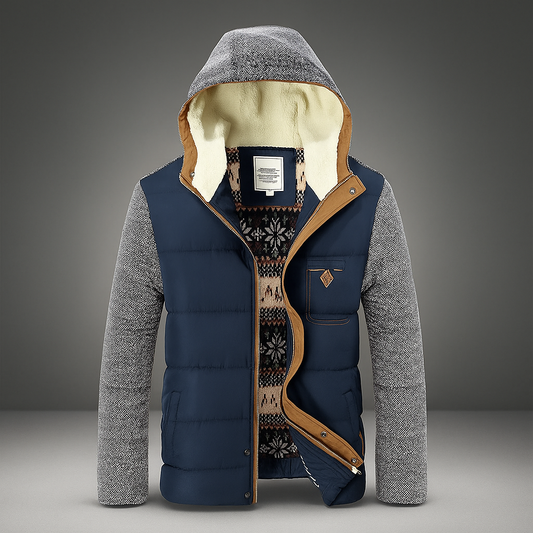Veste en coton homme - chaude, résistante au froid - avec capuche